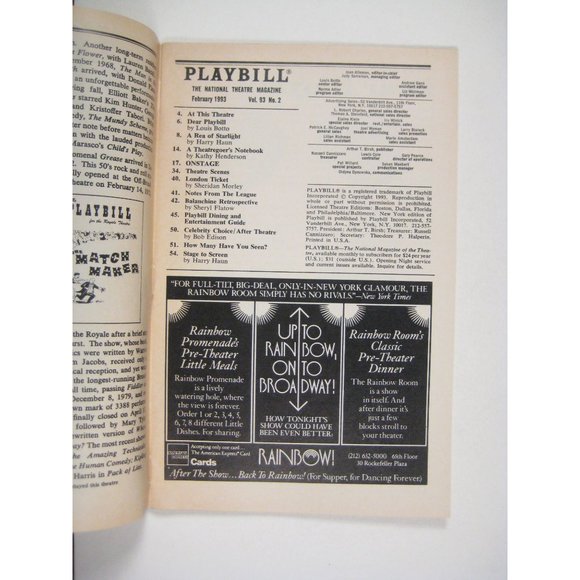 Conversations with My Father Playbill James Belushi February 1993 Margulies - Picture 2 of 7